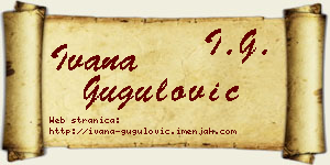 Ivana Gugulović vizit kartica